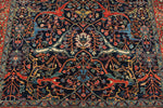 5x7 Navy and Red Anatolian Traditional Rug