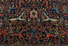 5x7 Navy and Red Anatolian Traditional Rug