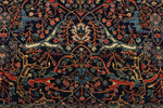 5x7 Navy and Red Anatolian Traditional Rug