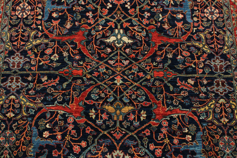 5x7 Navy and Red Anatolian Traditional Rug