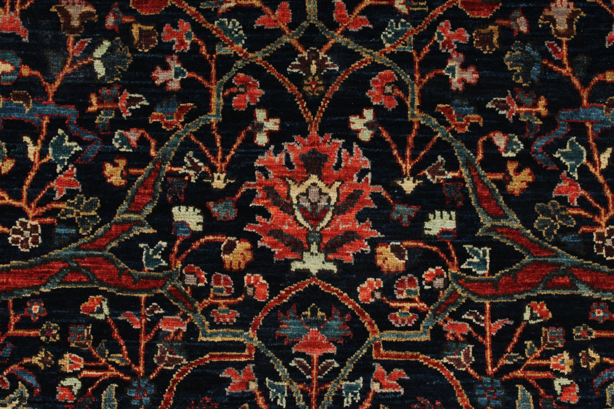 5x7 Navy and Red Anatolian Traditional Rug