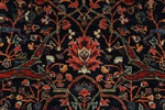 5x7 Navy and Red Anatolian Traditional Rug