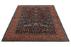 5x7 Navy and Red Anatolian Traditional Rug