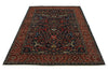 5x7 Navy and Red Anatolian Traditional Rug