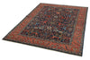 5x7 Navy and Red Anatolian Traditional Rug