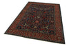 5x7 Navy and Red Anatolian Traditional Rug