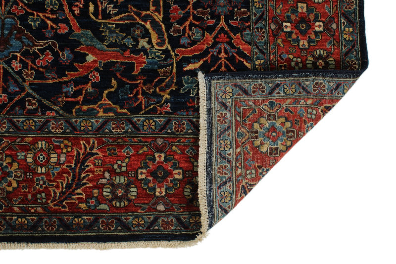 5x7 Navy and Red Anatolian Traditional Rug