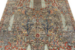5x8 Brown and Multicolor Turkish Oushak Rug
