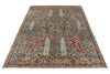 5x8 Brown and Multicolor Turkish Oushak Rug