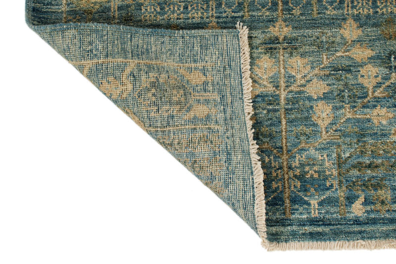 3x10 Blue and Ivory Anatolian Traditional Runner