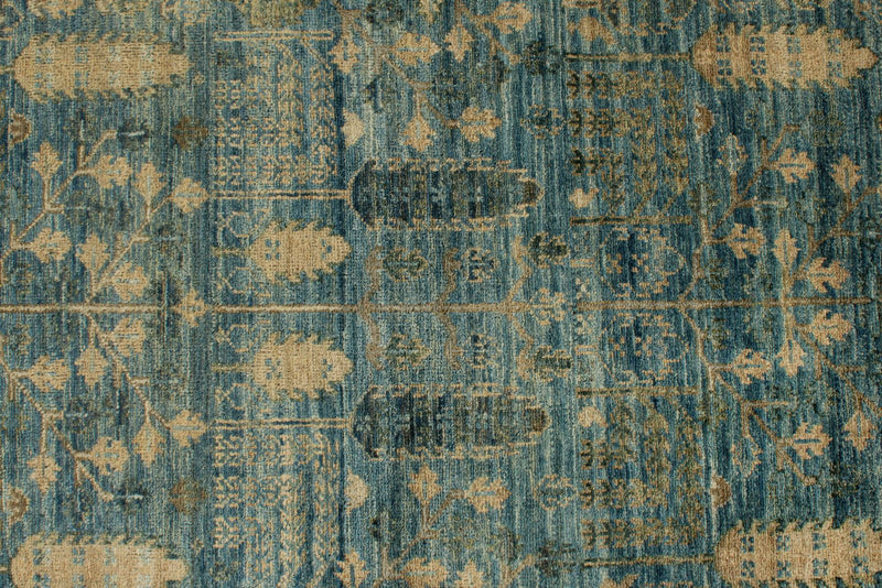 3x10 Blue and Ivory Anatolian Traditional Runner