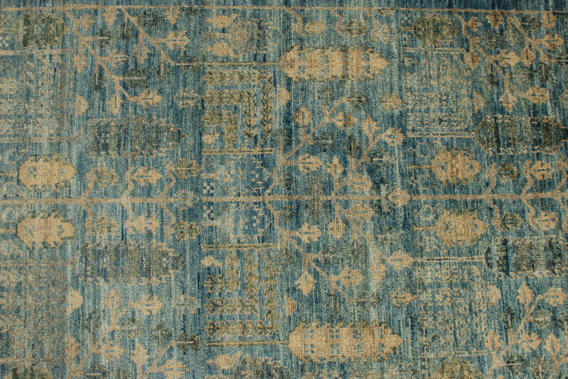 3x10 Blue and Ivory Anatolian Traditional Runner