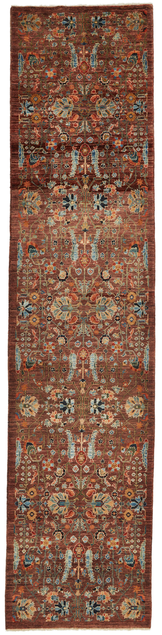 3x12 Brown and Multicolor Traditional Runner