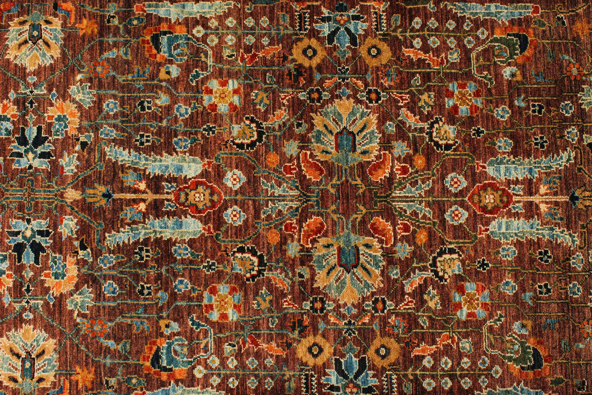 3x12 Brown and Multicolor Traditional Runner