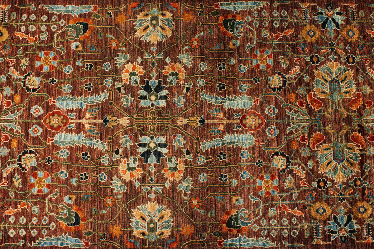 3x12 Brown and Multicolor Traditional Runner