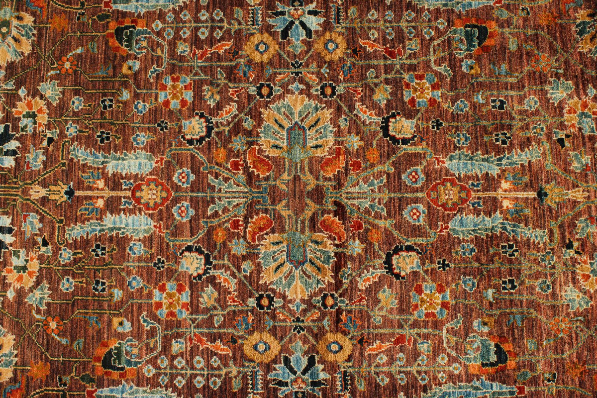 3x12 Brown and Multicolor Traditional Runner