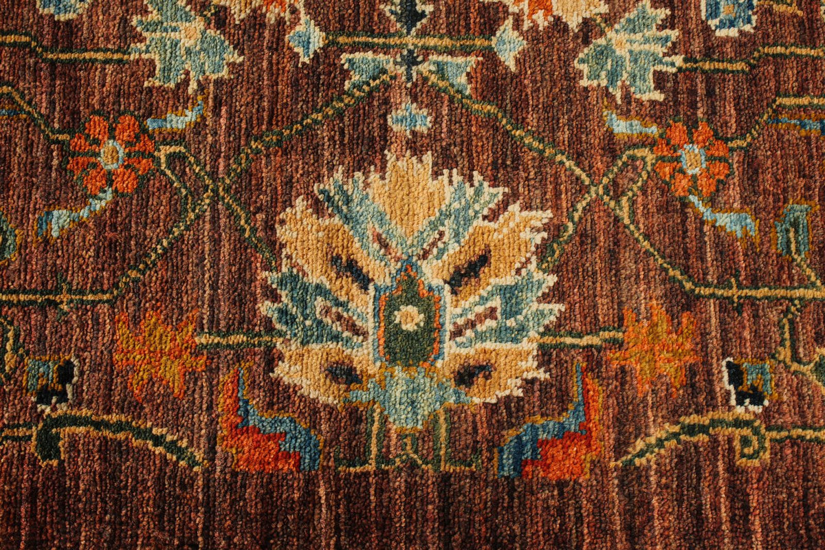 3x12 Brown and Multicolor Traditional Runner