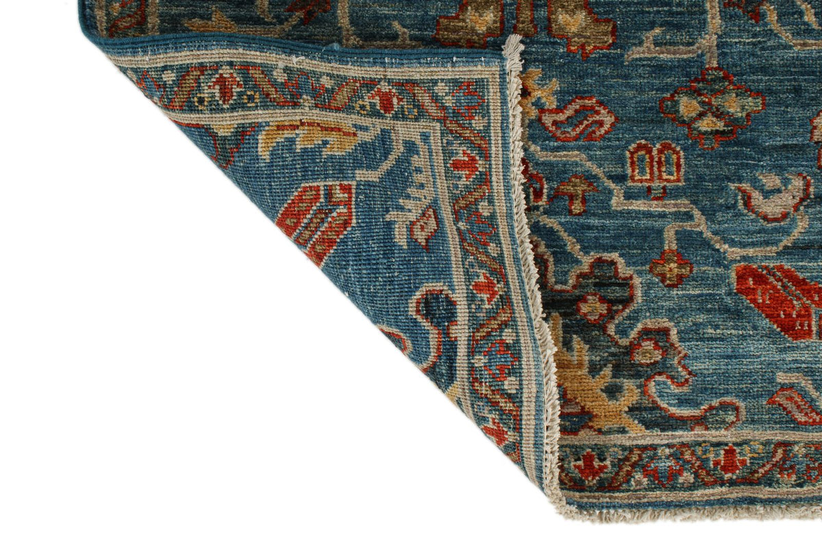 3x10 Blue and Multicolor Anatolian Traditional Runner