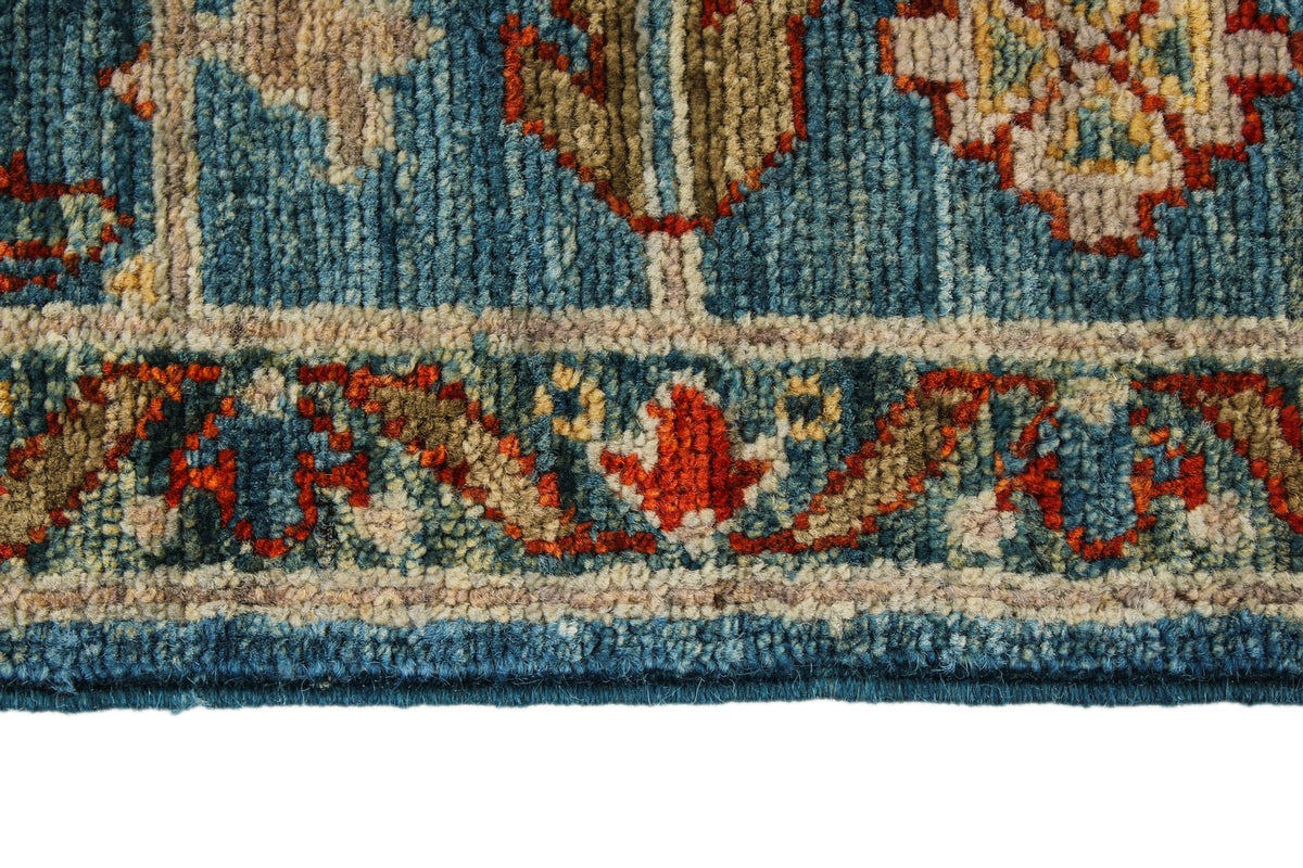 3x10 Blue and Multicolor Anatolian Traditional Runner
