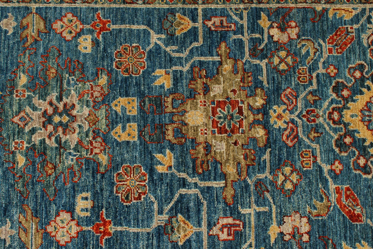 3x10 Blue and Multicolor Anatolian Traditional Runner
