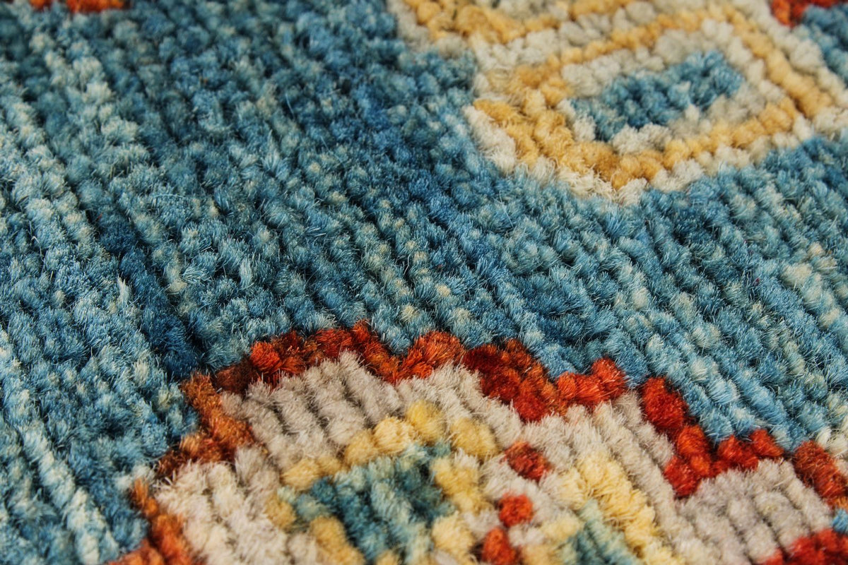 3x10 Blue and Multicolor Anatolian Traditional Runner