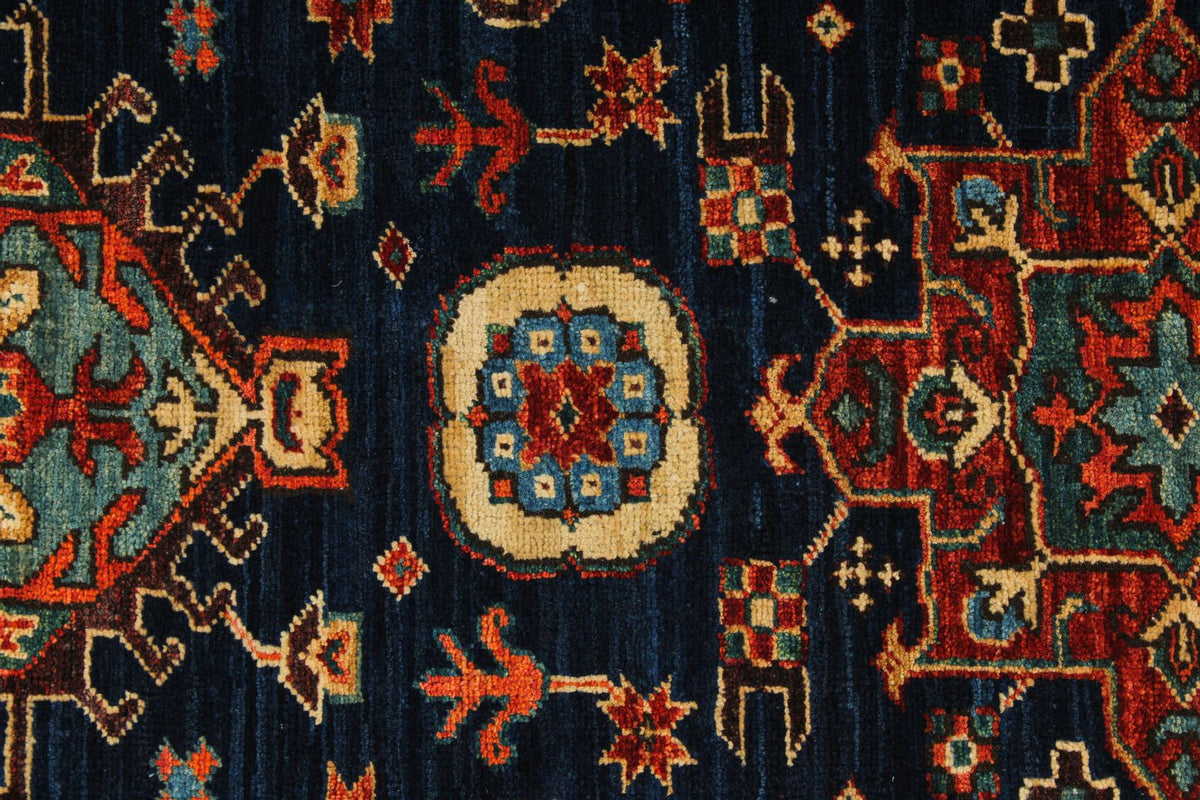 3x10 Navy and Red Traditional Runner