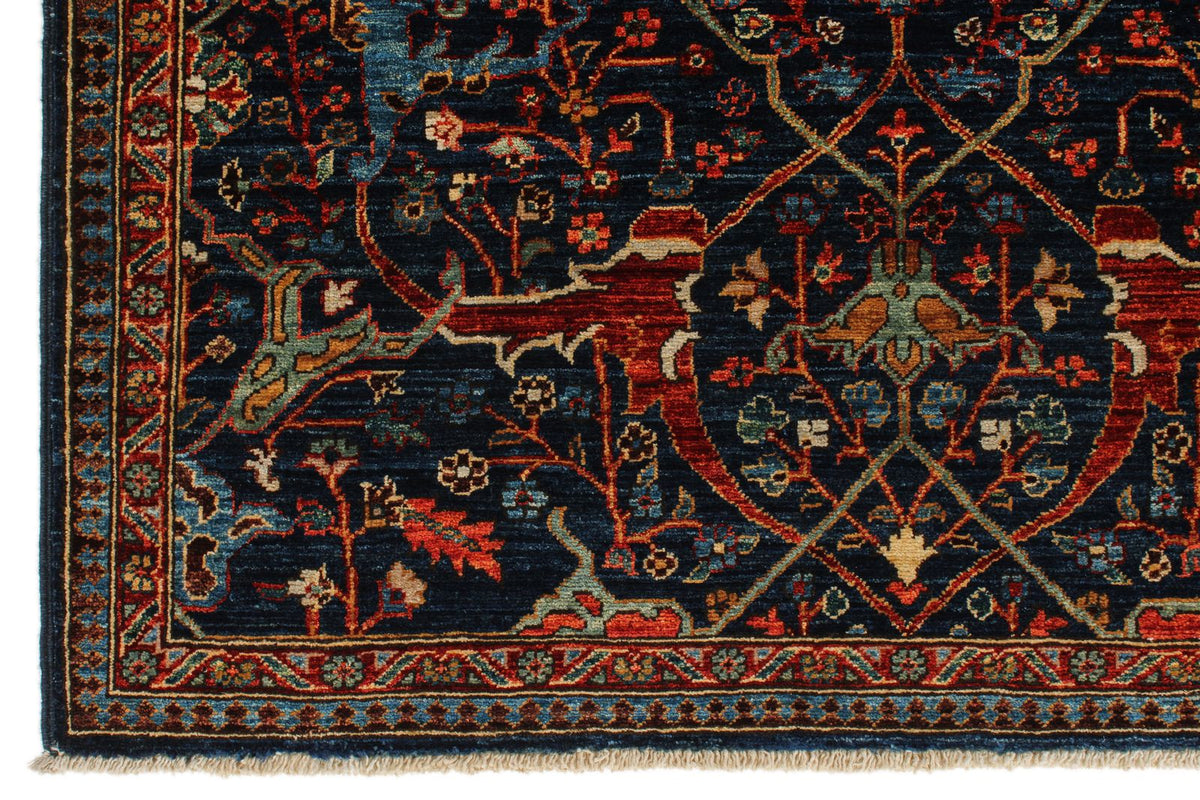 3x11 Navy and Red Anatolian Traditional Runner