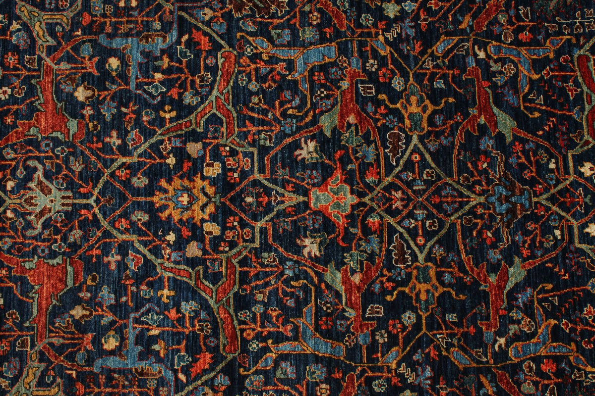 3x11 Navy and Red Anatolian Traditional Runner