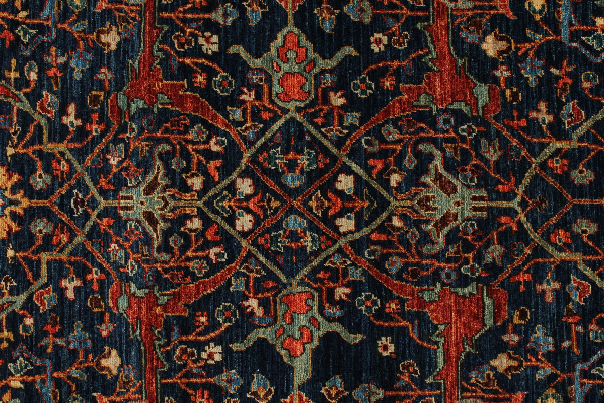 3x11 Navy and Red Anatolian Traditional Runner