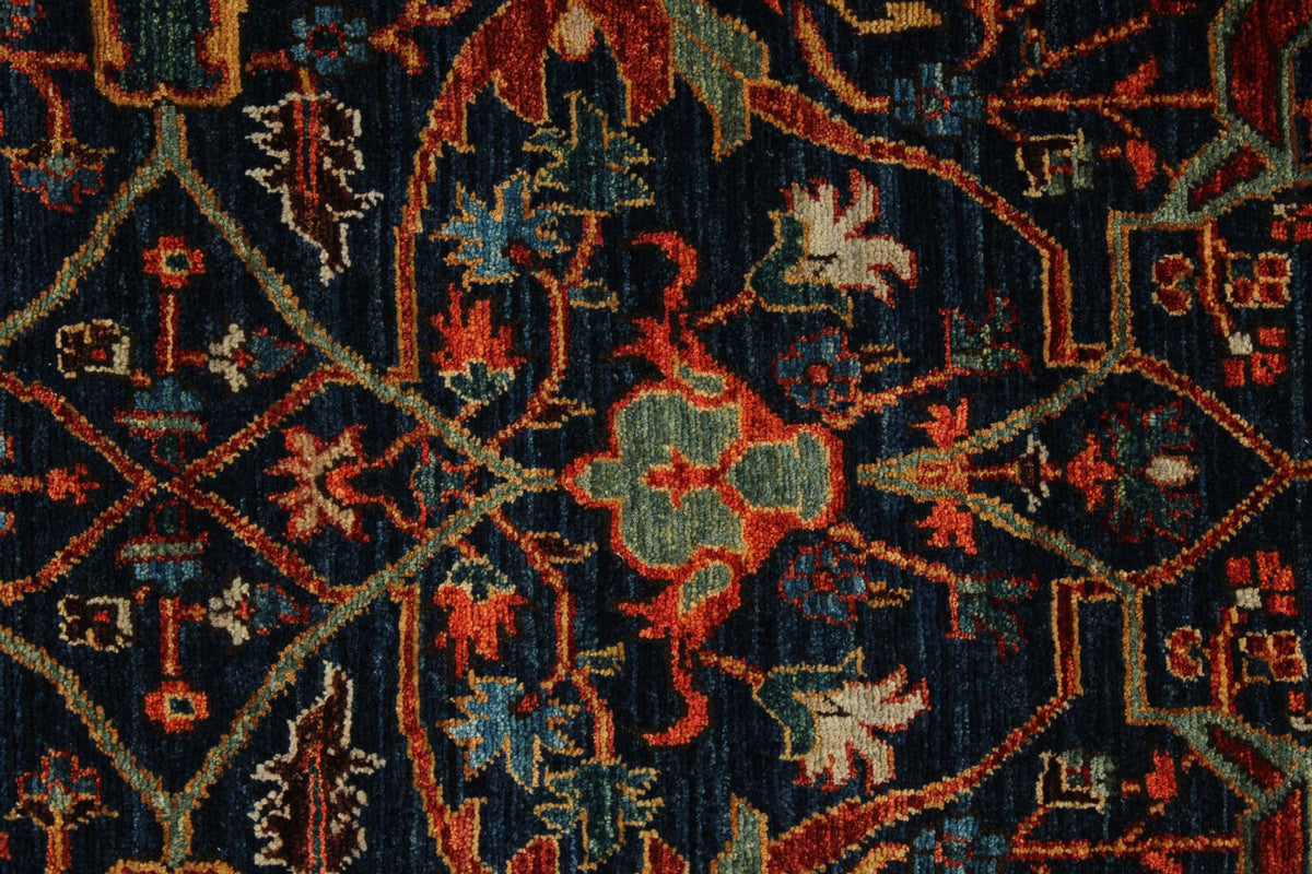 3x11 Navy and Red Anatolian Traditional Runner