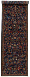 3x11 Navy and Red Anatolian Traditional Runner