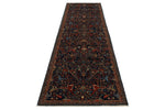 3x11 Navy and Red Anatolian Traditional Runner