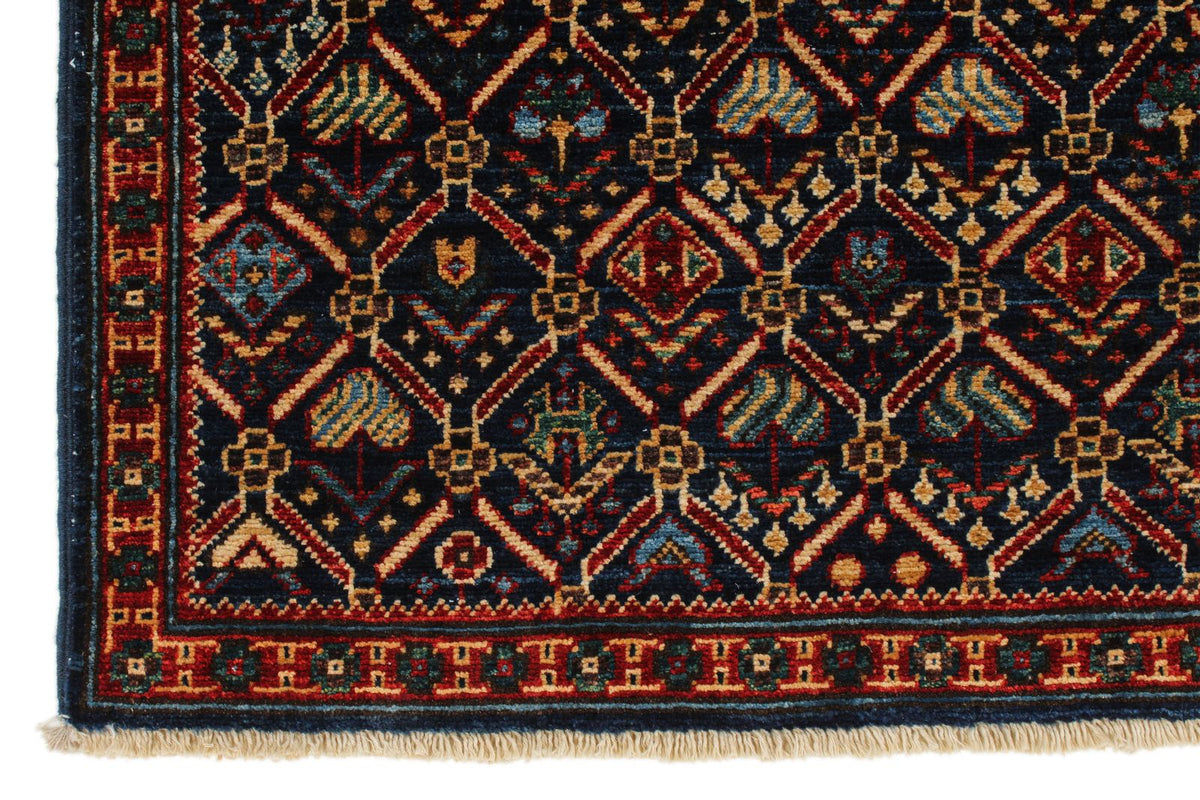 2x10 Navy and Red Traditional Runner
