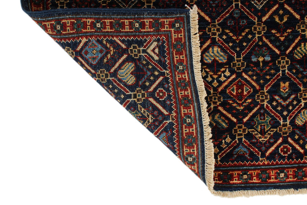 2x10 Navy and Red Traditional Runner