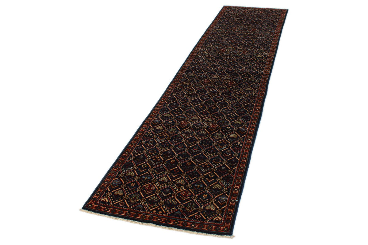 2x10 Navy and Red Traditional Runner
