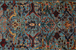 3x10 Blue and Multicolor Anatolian Traditional Runner