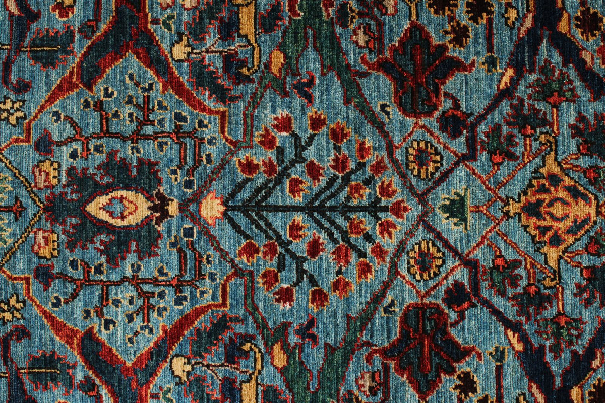 3x10 Blue and Multicolor Anatolian Traditional Runner