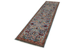 3x10 Blue and Multicolor Anatolian Traditional Runner