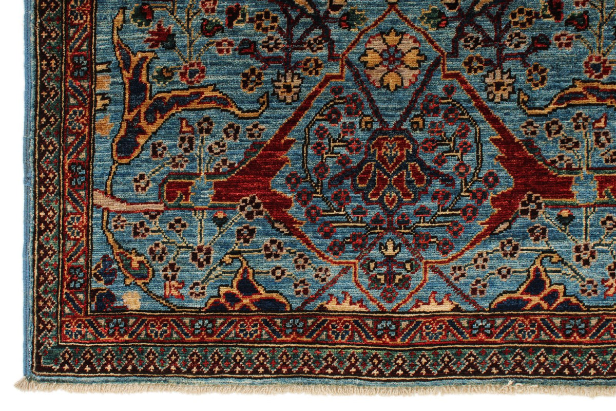 3x10 Blue and Multicolor Anatolian Traditional Runner