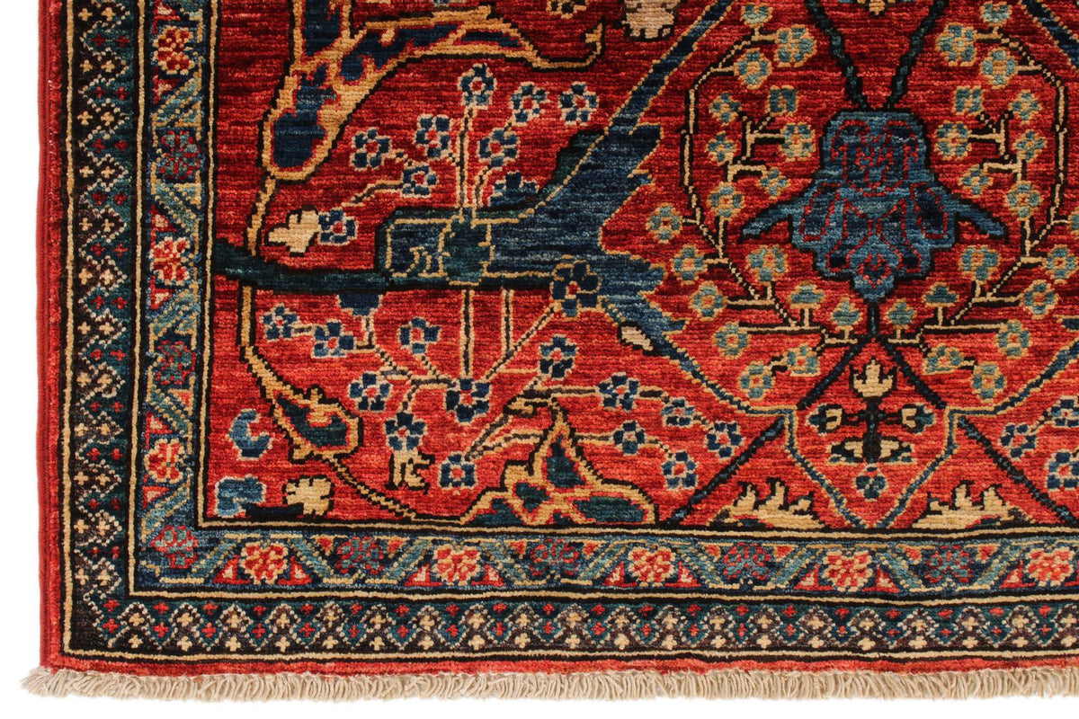 3x12 Rust and Navy Anatolian Traditional Rug