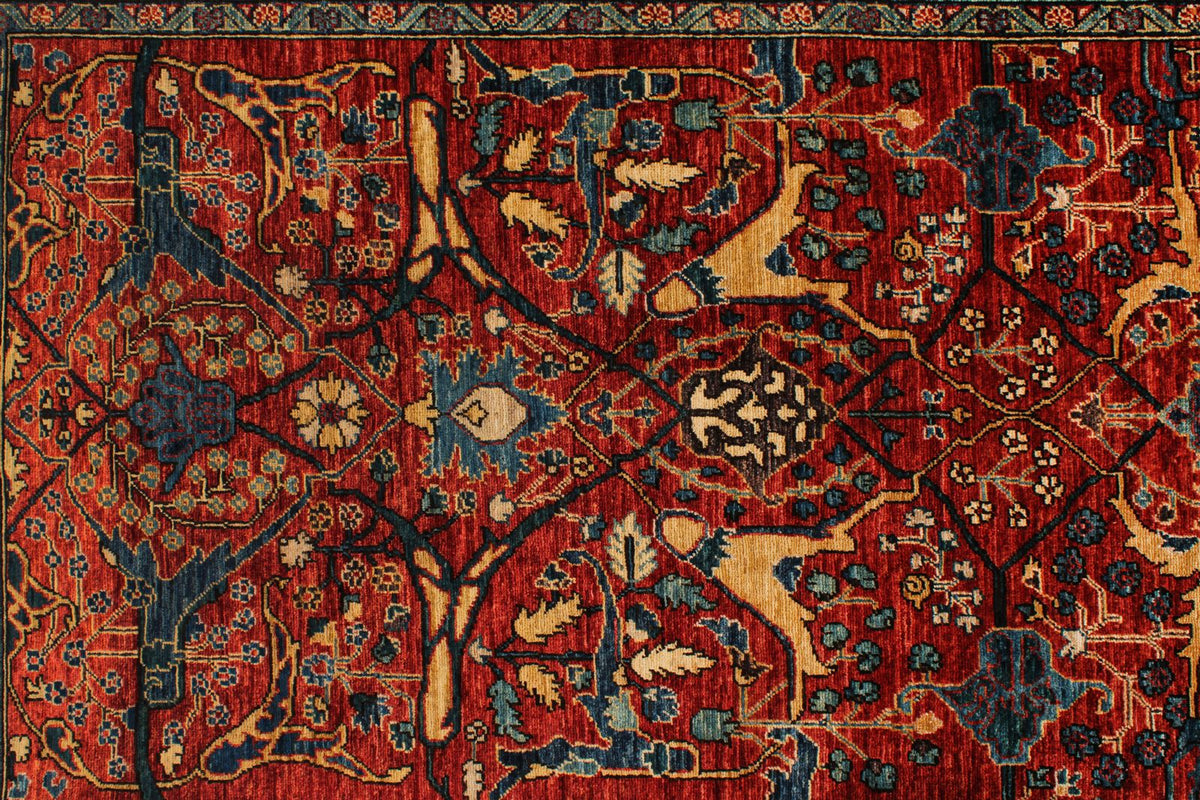 3x12 Rust and Navy Anatolian Traditional Rug