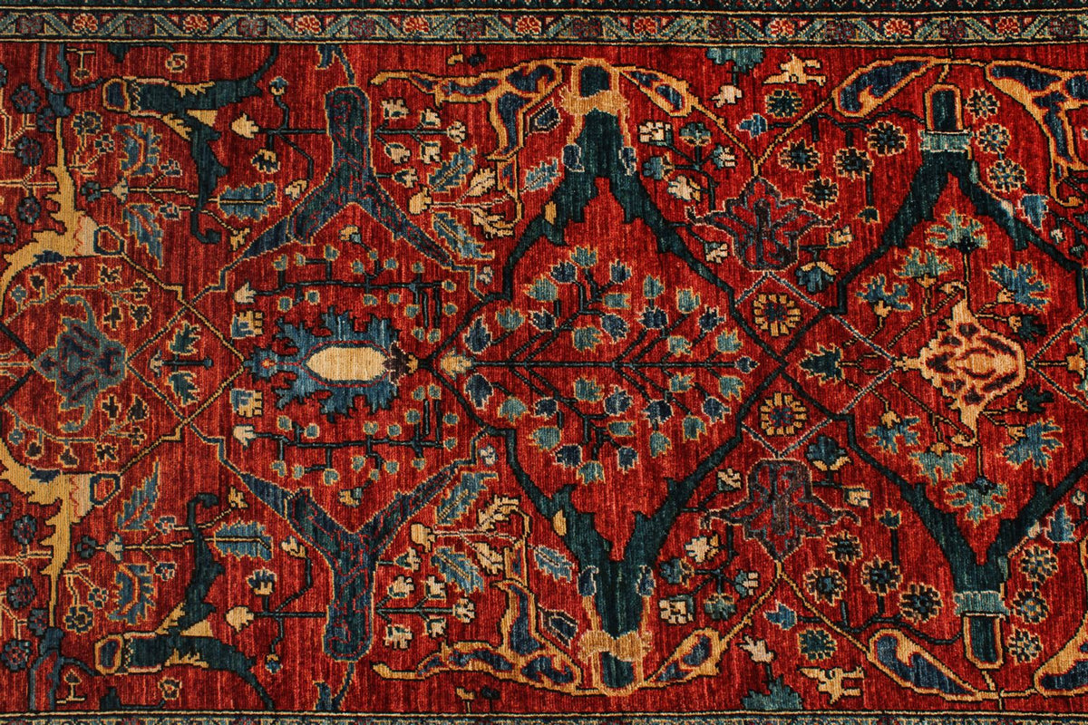 3x12 Rust and Navy Anatolian Traditional Rug