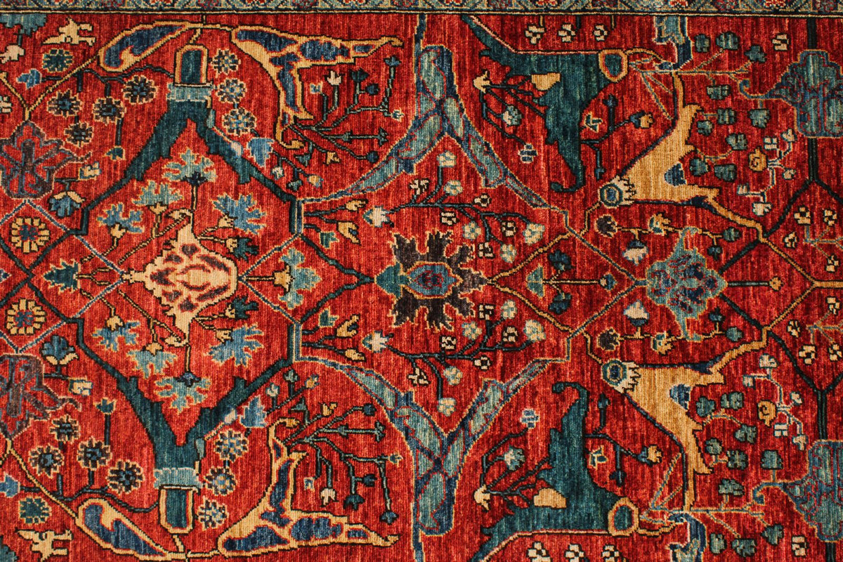 3x12 Rust and Navy Anatolian Traditional Rug
