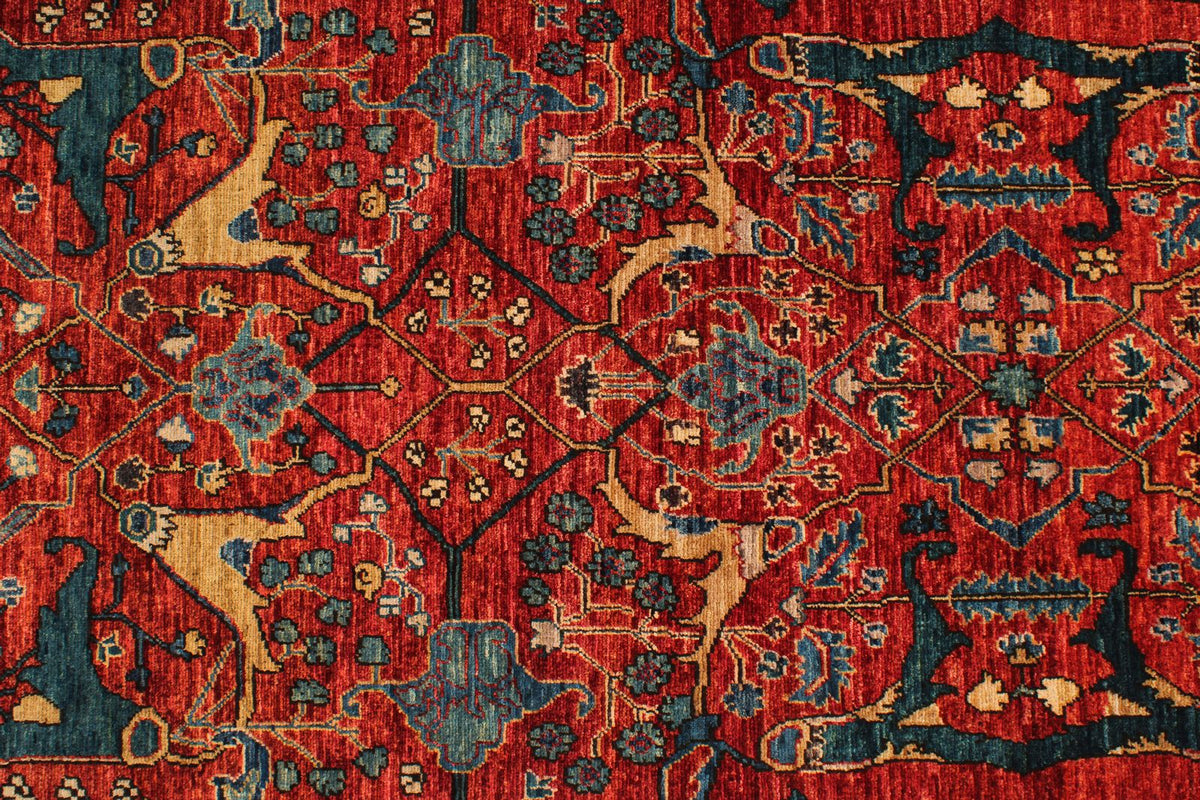 3x12 Rust and Navy Anatolian Traditional Rug