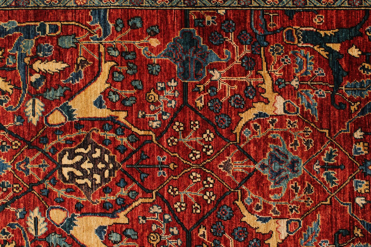 3x12 Rust and Navy Anatolian Traditional Rug