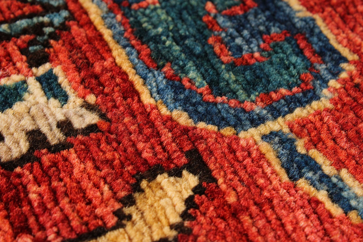 3x12 Rust and Navy Anatolian Traditional Rug