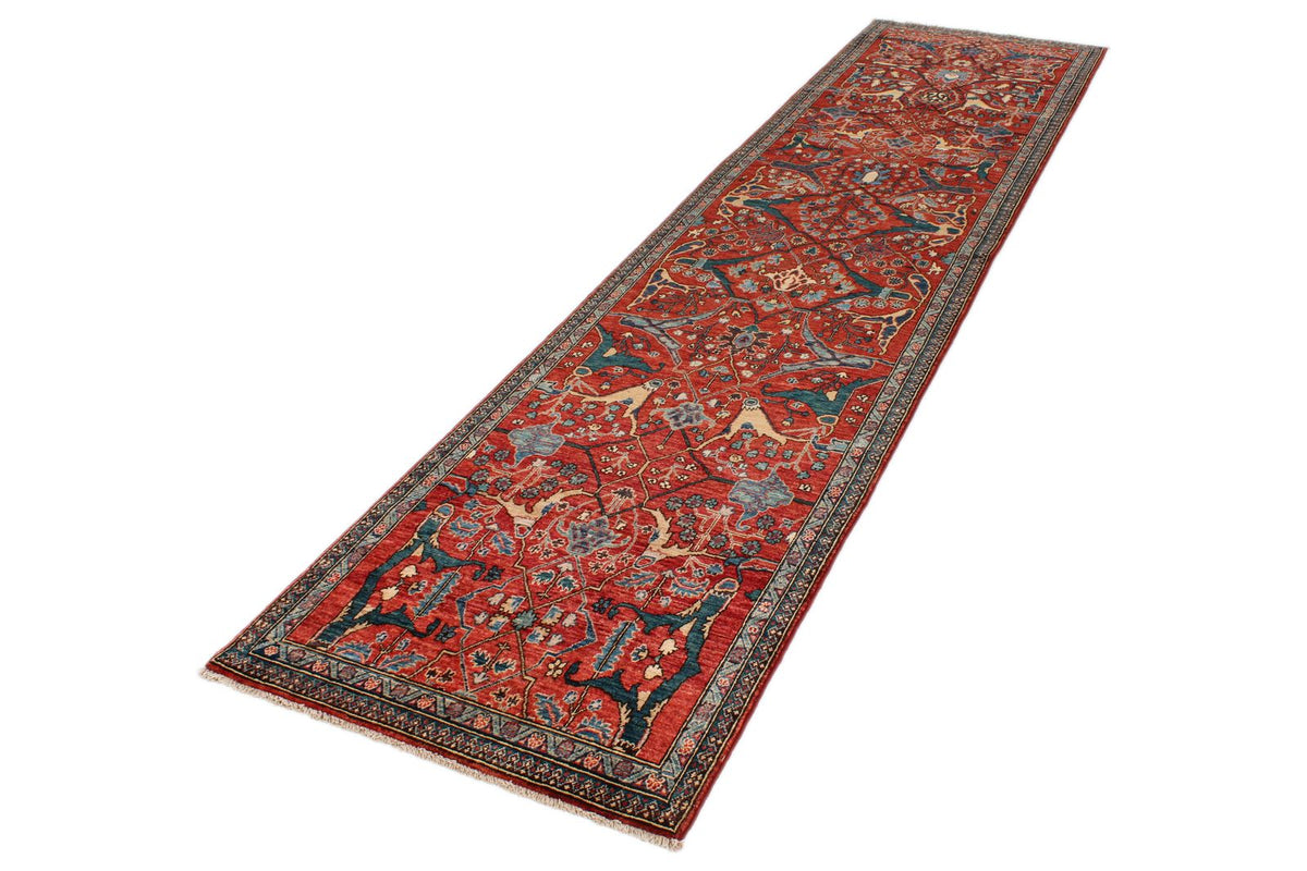 3x12 Rust and Navy Anatolian Traditional Rug