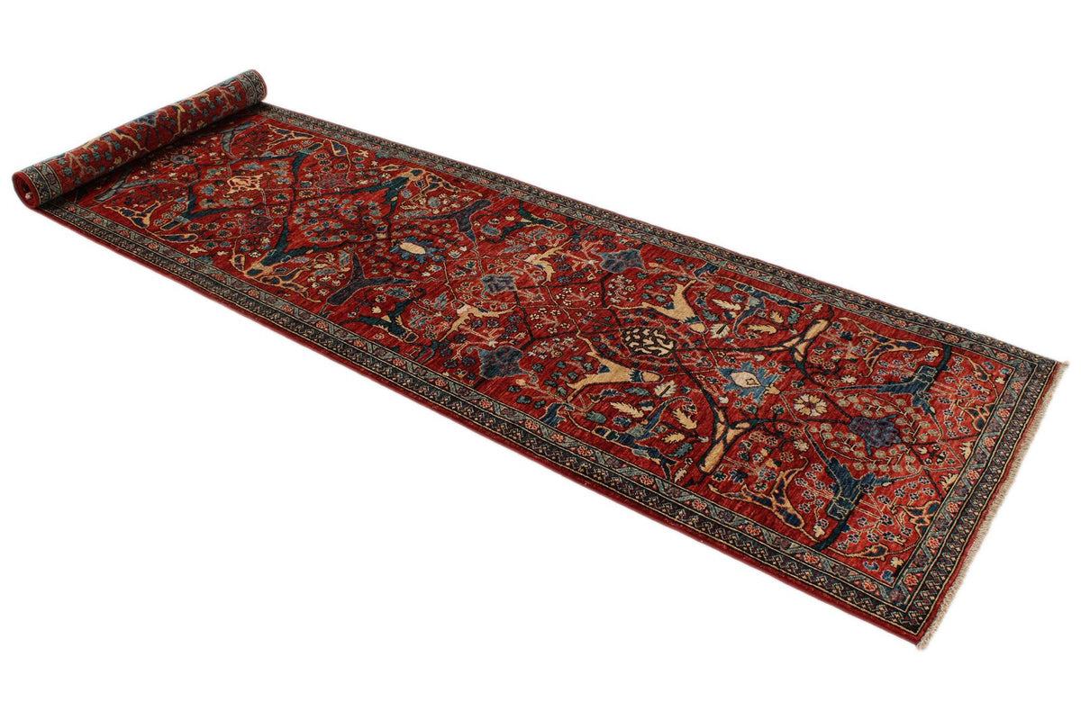 3x12 Rust and Navy Anatolian Traditional Rug