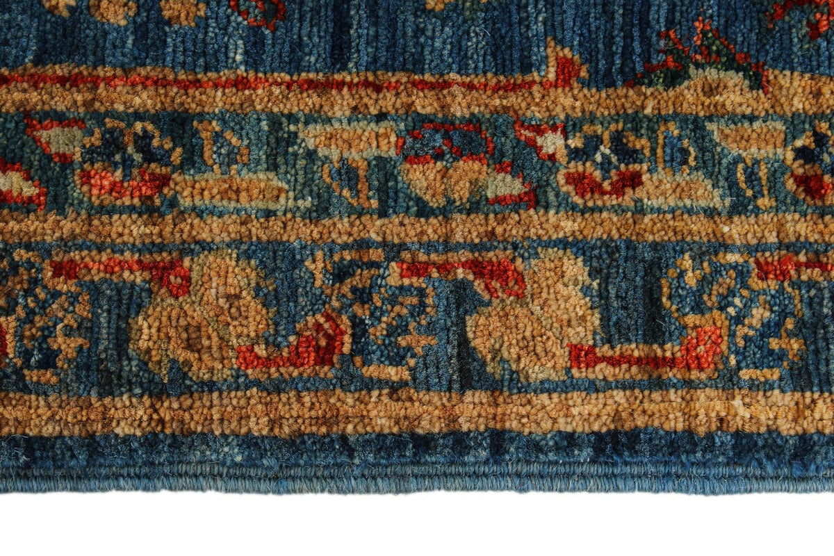 3x12 Blue and Multicolor Traditional Runner