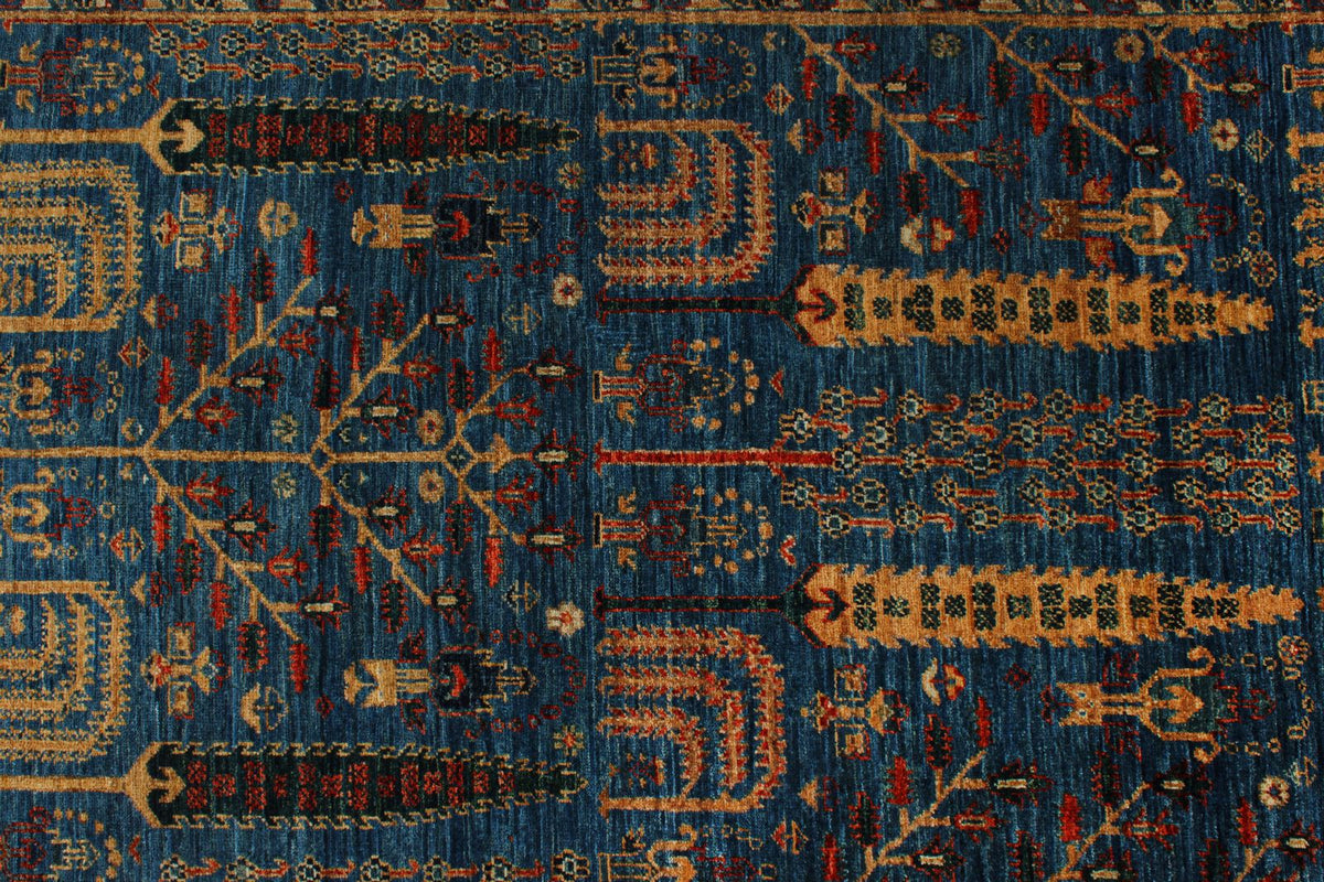3x12 Blue and Multicolor Traditional Runner
